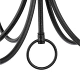 Progress Lighting Five-Light Textured Black White Candles Traditional Chandelier Light