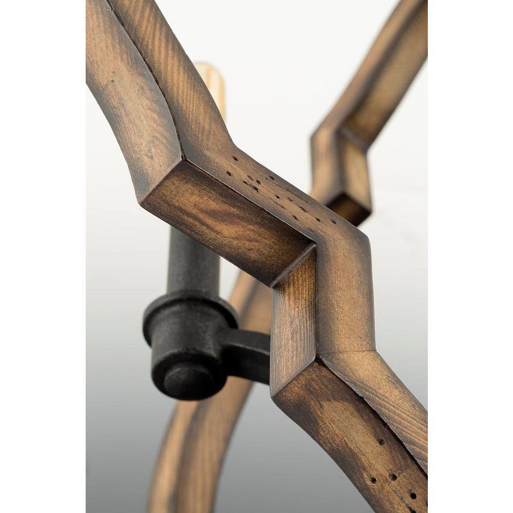 Progress Lighting Spicewood Collection 4-Light Gilded Iron Farmhouse Chandelier Light