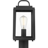 Progress Lighting Grandbury Line Voltage 1-Light Textured Black 4 in. x 4 in. Outdoor Deck Post Lantern