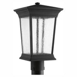 Progress Lighting Arrive Collection 1-Light Textured Black LED Outdoor Post Lantern, 9 in. x 15-7/8 in.
