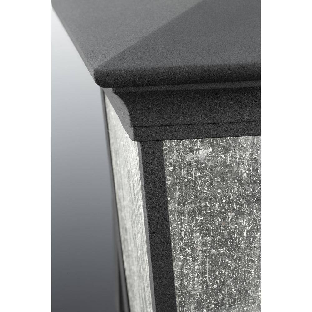 Progress Lighting Arrive Collection 1-Light Textured Black LED Outdoor Post Lantern, 9 in. x 15-7/8 in.
