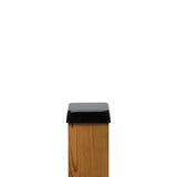 Protectyte 4 in. x 4 in. Black Stainless Steel Flat Top Post Cap with 3/4 in. Lip