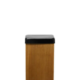 Protectyte 4 in. x 6 in. Black Stainless Steel Flat Top Post Cap with 3/4 in. Lip