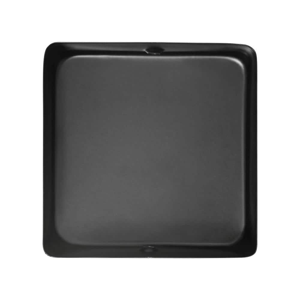 Protectyte 6 in. x 6 in. Black Stainless Steel Flat Top Post Cap with 3/4 in. Lip