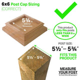 Protectyte 6 in. x 6 in. West Indies Miterless Post Cap with Black Stainless Pyramid