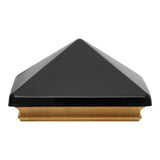 Protectyte 6 in. x 6 in. West Indies Miterless Post Cap with Black Stainless Pyramid