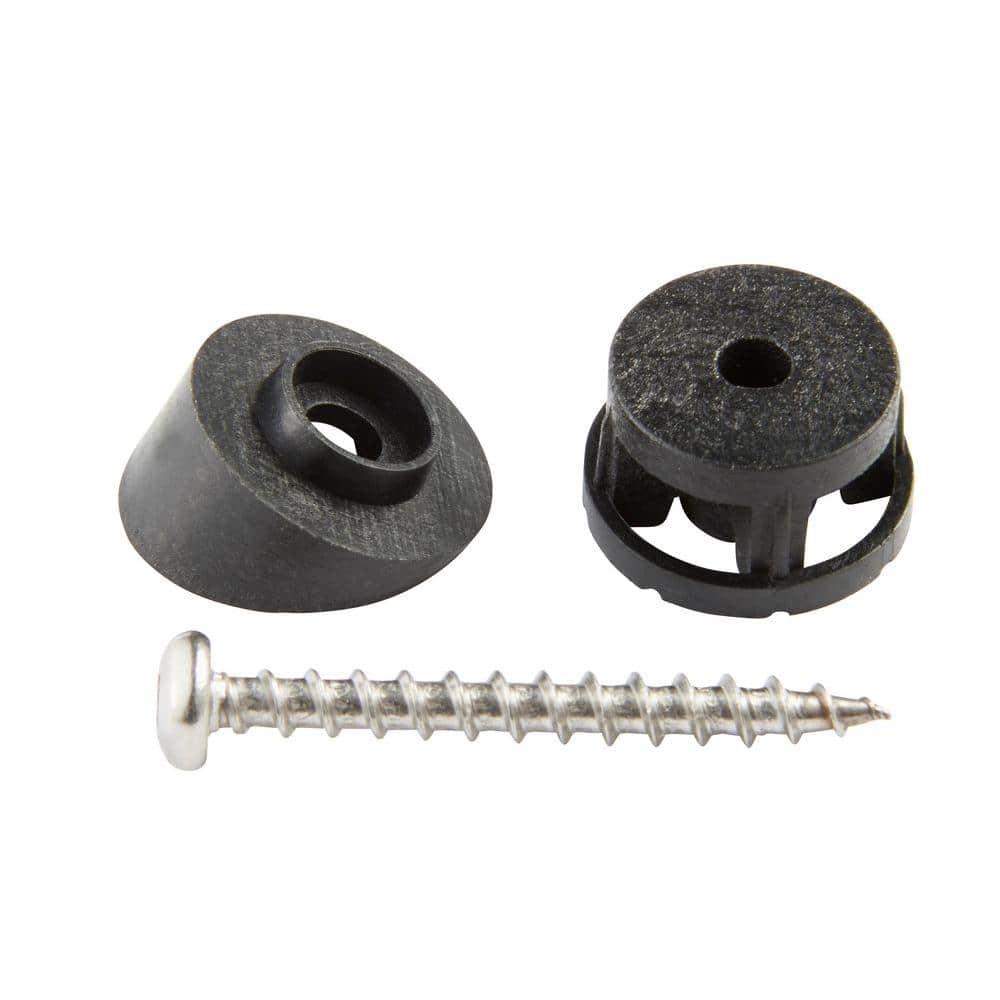 Black Round Plastic Baluster Connectors (100-Contractor Pack)