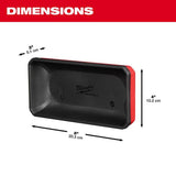 Milwaukee PACKOUT Large Magnetic Bin Tool Holder, 8 in W x 4 in D x 2 in H