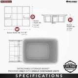 Rev-A-Shelf 35-Quart Plastic Pull-Out Trash Can, Double Bin, Bottom-Mount