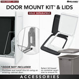 Rev-A-Shelf 35-Quart Plastic Pull-Out Trash Can, Double Bin, Bottom-Mount