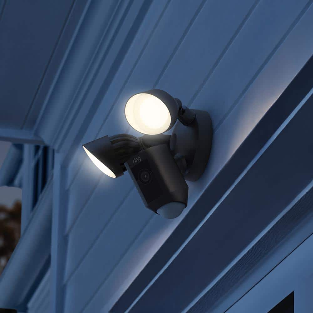 Ring Video Doorbell Pro 2 with Floodlight Cam Plus Wired, Black