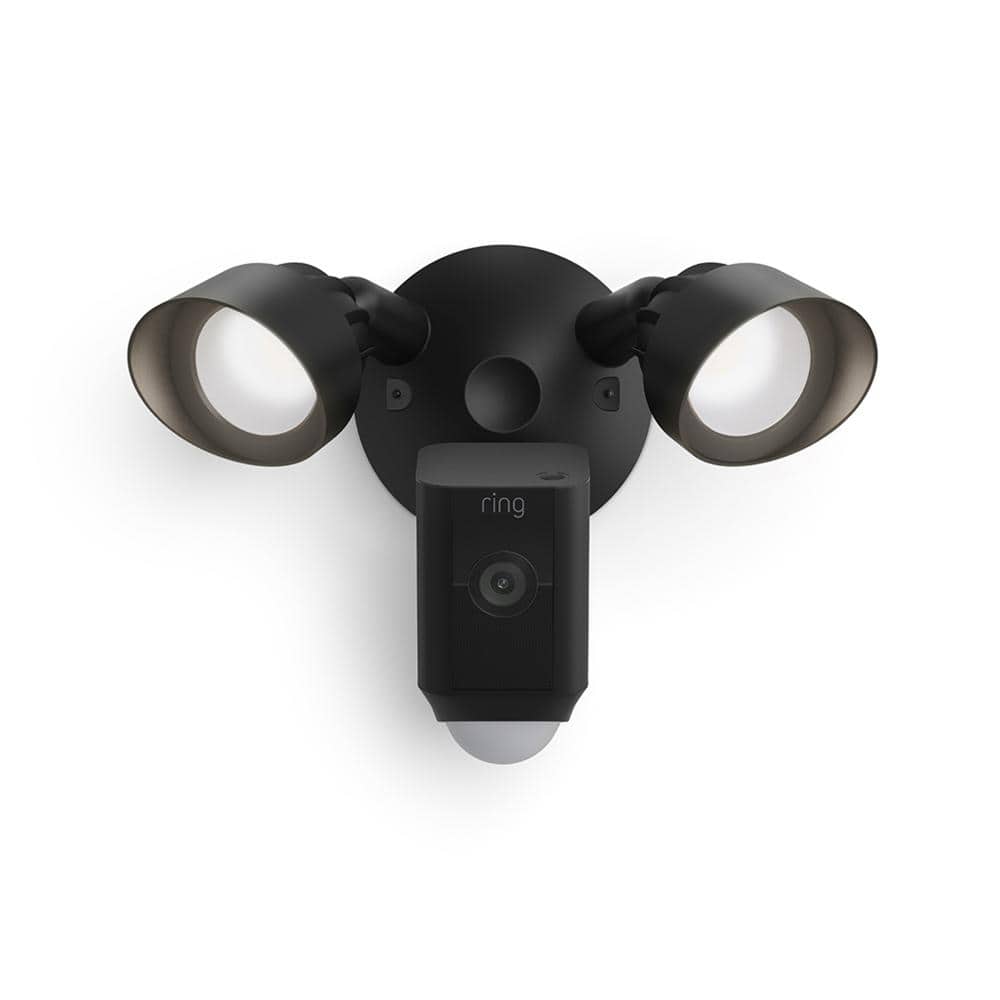 Ring Video Doorbell Pro 2 with Floodlight Cam Plus Wired, Black