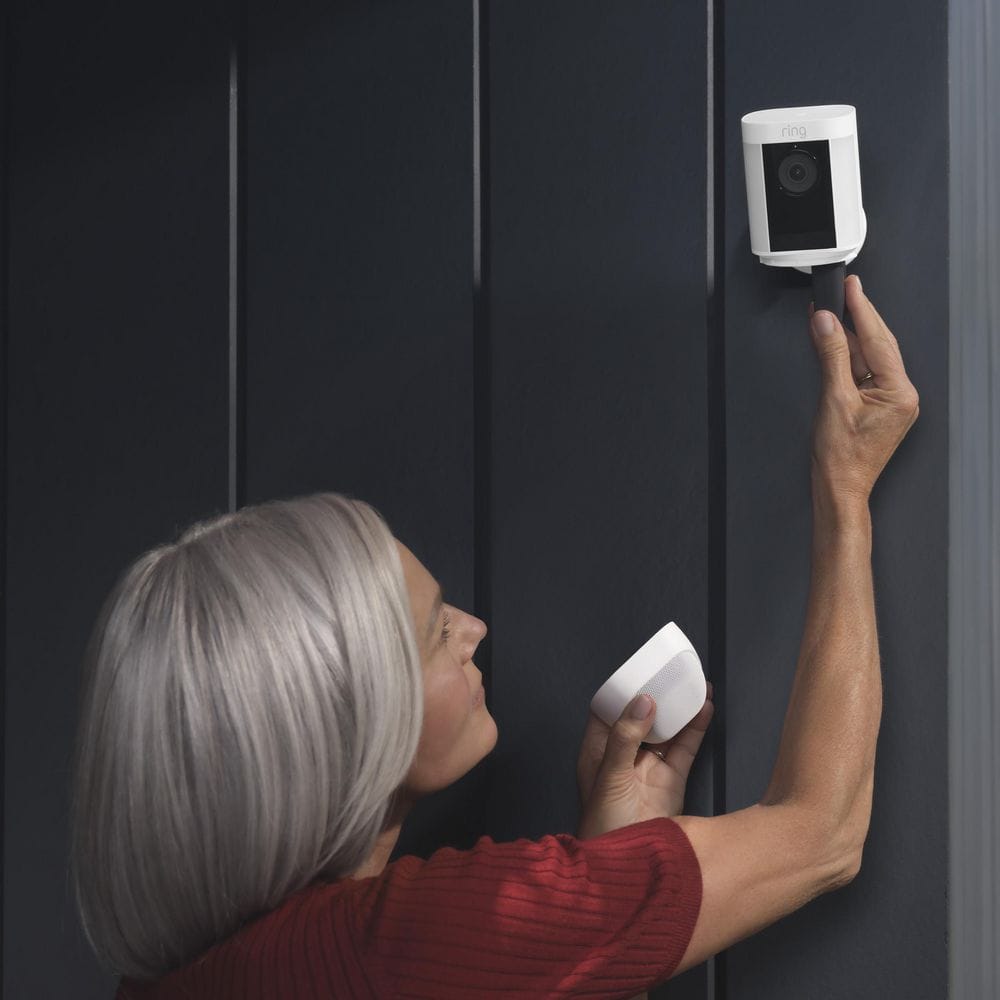 Ring Spotlight Cam Pro, Battery - Smart Security Video Camera with LED Lights, Dual Band Wifi, 3D Motion Detection, Black