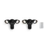Ring Floodlight Cam Wired Plus Outdoor Black Security Standard Surveillance Camera 2-Pack with Chime Pro