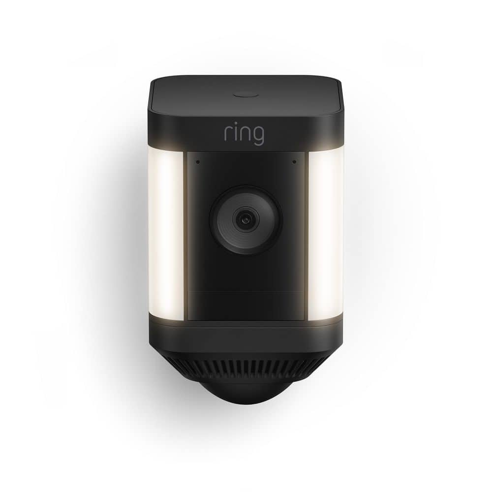 Ring Spotlight Cam Plus, Battery - Smart Security Video Camera with LED Lights, 2-Way Talk, Color Night Vision, Black, 2-Pack