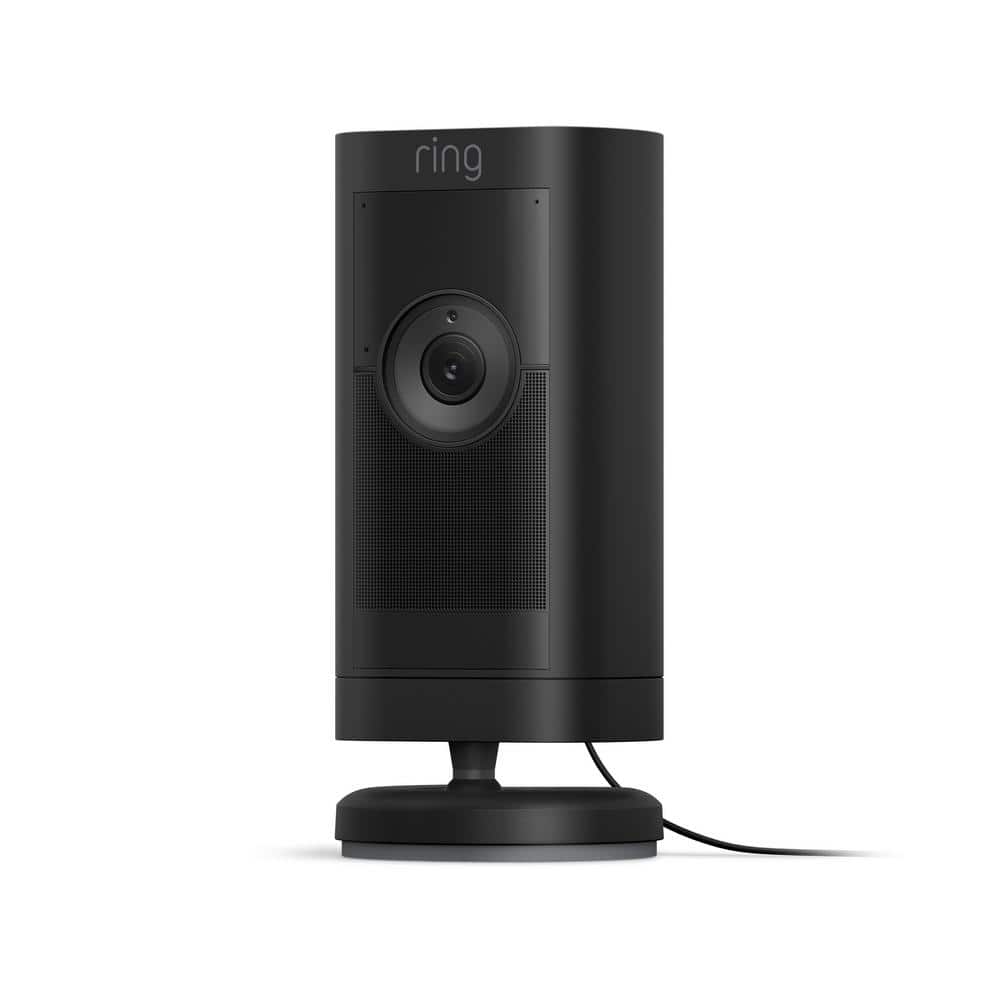 Ring Stick Up Cam Pro Plug in Indoor/Outdoor Security Camera with 3D Motion Detection, HDR Video & Color Night Vision, Black