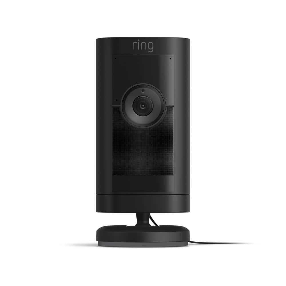 Ring Stick Up Cam Pro Plug in Indoor/Outdoor Security Camera with 3D Motion Detection, HDR Video & Color Night Vision, Black