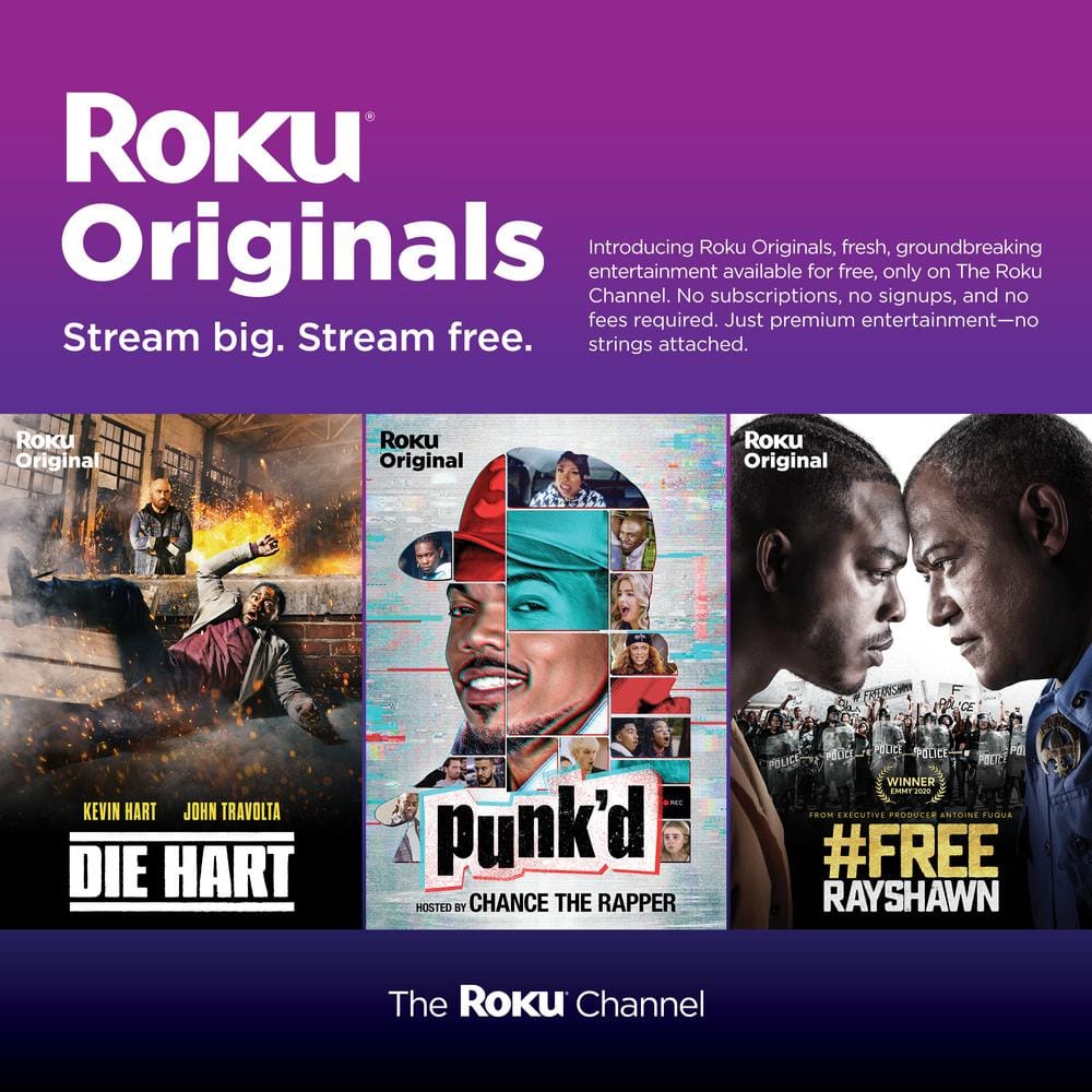 Roku Express 4K+:Streaming Device HD/4K/HDR, Fast Wi-Fi, Voice Remote with TV controls, and Premium HDMI Cable