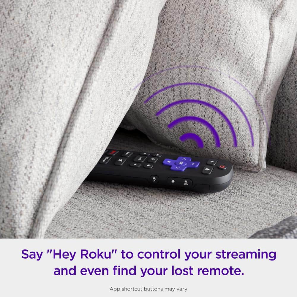 Roku Roku Voice Remote Pro 2nd Edition, Rechargeable Replacement Voice Remote, Backlit Buttons, and Hands-free Voice Controls
