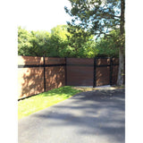 EuroFence Euro Style 6 ft. H x 6 ft. W Estate Black Rose Aluminum/Composite Horizontal Fence Section