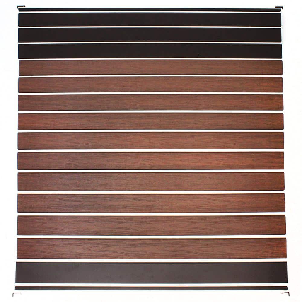 EuroFence Euro Style 6 ft. H x 6 ft. W Black Top Black Rose Aluminum/Composite Horizontal Fence Section