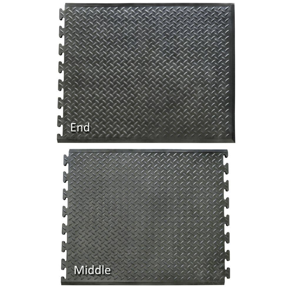 Rubber-Cal Foot-Rest Interlocking Anti-Fatigue Floor Mat, Finished Tile – 1/2 in x 28 in x 31 in