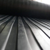 Rubber-Cal Corrugated Wide Rib 3 ft. x 6 ft. Black Rubber Flooring (18 sq. ft.)