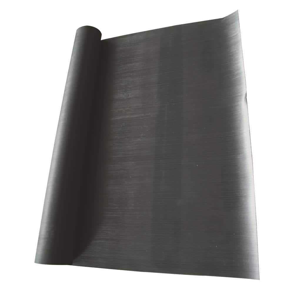 Rubber-Cal Corrugated Fine Rib 1/8 in. x 4 ft. x 4 ft. Rubber Runner