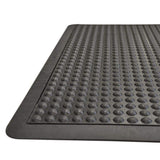 Rubber-Cal "Bubble-Top" Anti-Fatigue Floor Mat, 5/8 in Thick, 2 ft x 3 ft, Black Borders
