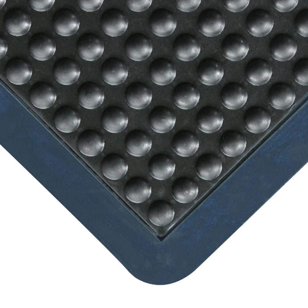 Rubber-Cal "Bubble-Top" Anti-Fatigue Floor Mat, 5/8 in Thick, 2 ft x 3 ft, Black Borders