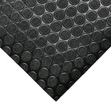 Rubber-Cal Coin Grip 4 ft. x 20 ft. Black Commercial Grade PVC Flooring (2 mm)