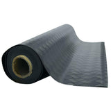 Rubber-Cal "Diamond-Grip" 4 ft. x 6 ft. Black Commercial PVC Flooring