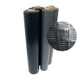 Rubber-Cal "Diamond-Grip" 4 ft. x 10 ft. Black Commercial PVC Flooring