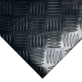 Rubber-Cal "Diamond-Grip" 4 ft. x 40 ft. Black Commercial PVC Flooring