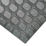 Rubber-Cal "Block-Grip" 4 ft. x 8 ft. Black Commercial PVC Flooring
