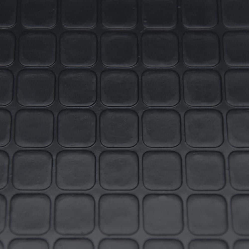 Rubber-Cal Block-Grip 4 ft. x 25 ft. Black Commercial PVC Flooring Roll