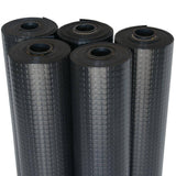 Rubber-Cal "Block-Grip" 4 ft. x 8 ft. Black Commercial PVC Flooring