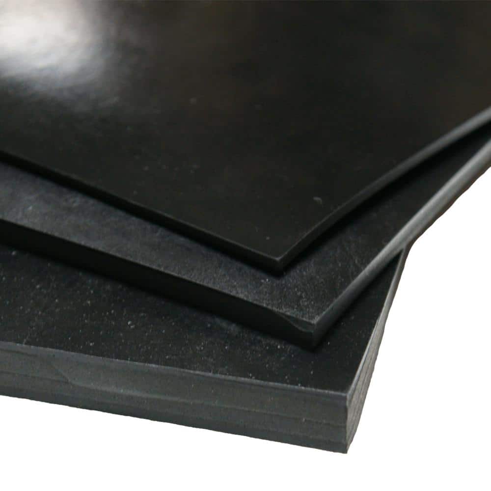 Rubber-Cal EPDM Rubber Sheet- 1/4 in. Thick x 2 in. Width x 36 in. Length - Black - 60A Durometer