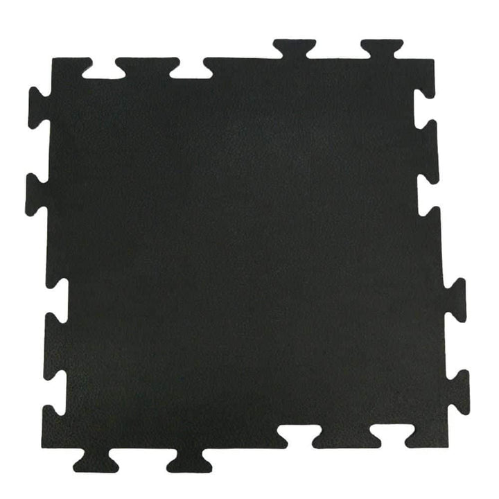 Rubber-Cal Armor-Lock (Fitness) 3/8 in. x 20 in. x 20 in. Black Interlocking Rubber Tiles, 6-Pack (16.5 sq. ft.)