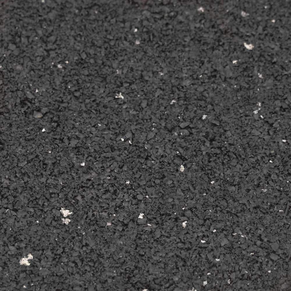 Rubber-Cal Shark Tooth Heavy-Duty Rubber Mat - Black, 36 x 24 x 0.75 in.