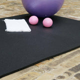 Rubber-Cal Shark Tooth Heavy-Duty Rubber Mat - Black, 36 x 24 x 0.75 in.