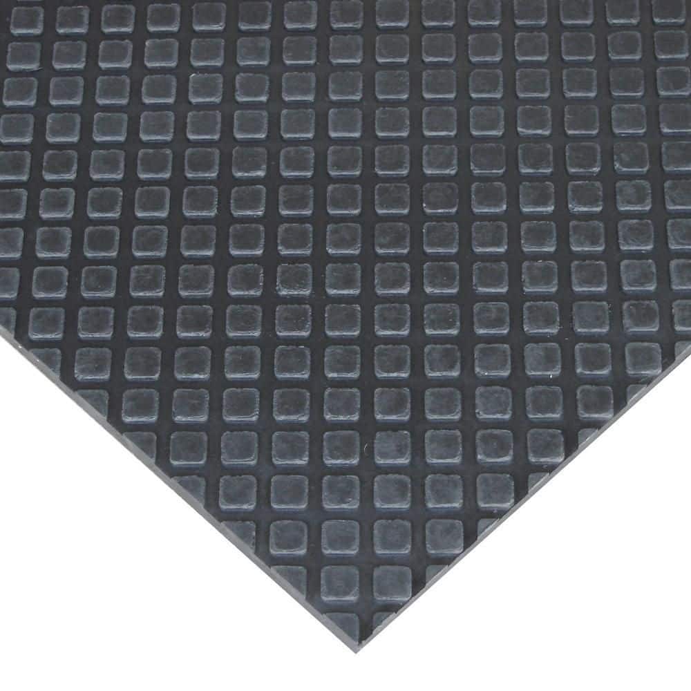 Rubber-Cal Maxx-Tuff Rubber Mat – Heavy-Duty Floor Protection, Black, 1/2 in x 2 ft x 3 ft