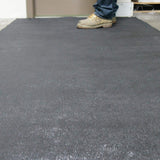 Rubber-Cal "Tuff-n-Lastic" Rubber Runner Mat, 1/8 in. T x 48 in. W x 9 ft. L, Rolled Rubber Flooring, Black