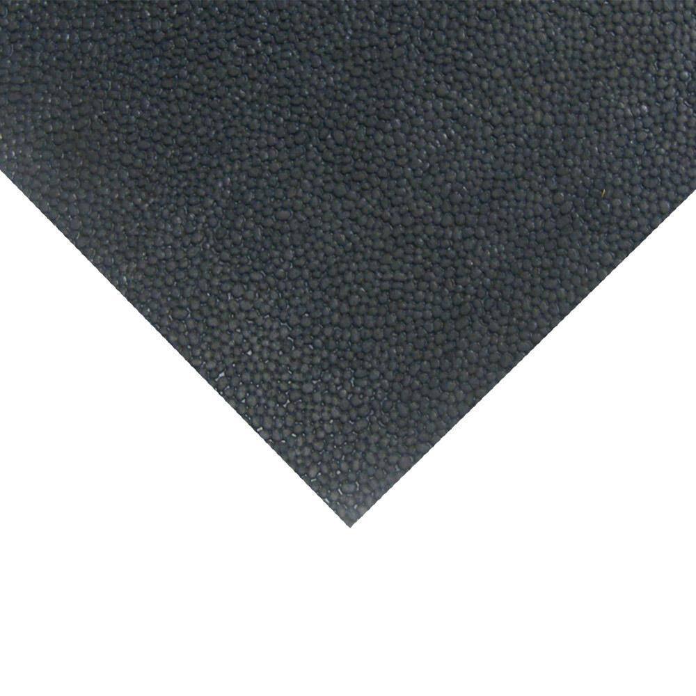 Rubber-Cal "Tuff-n-Lastic" Rubber Runner Mat, 1/8 in. T x 48 in. W x 9 ft. L, Rolled Rubber Flooring, Black