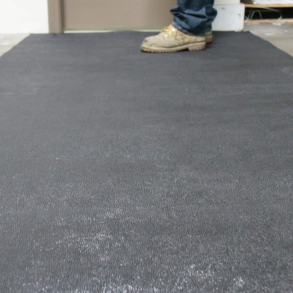 Rubber-Cal Tuff-n-Lastic Runner Mat, 1/8 in. Thick x 4 ft. Wide x 10 ft. Long, Black Rubber Flooring (40 sq. ft.)