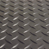 Rubber-Cal Diamond Plate 4 ft. x 5 ft. Black Rubber Flooring (20 sq. ft.)