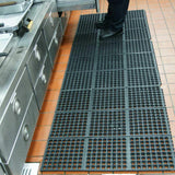 Rubber-Cal Dura-Chef Interlock Anti-Fatigue Mat – 5/8 in. x 3 ft. x 3 ft., Black Rubber