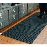 Rubber-Cal Dura-Chef Interlock Anti-Fatigue Mat – 5/8 in. x 3 ft. x 3 ft., Black Rubber