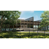 FORTRESS Athens 2-in x 2-in x 6.5-ft Gloss Black Aluminum Flat Top and Bottom Design Line Post for Pool Application