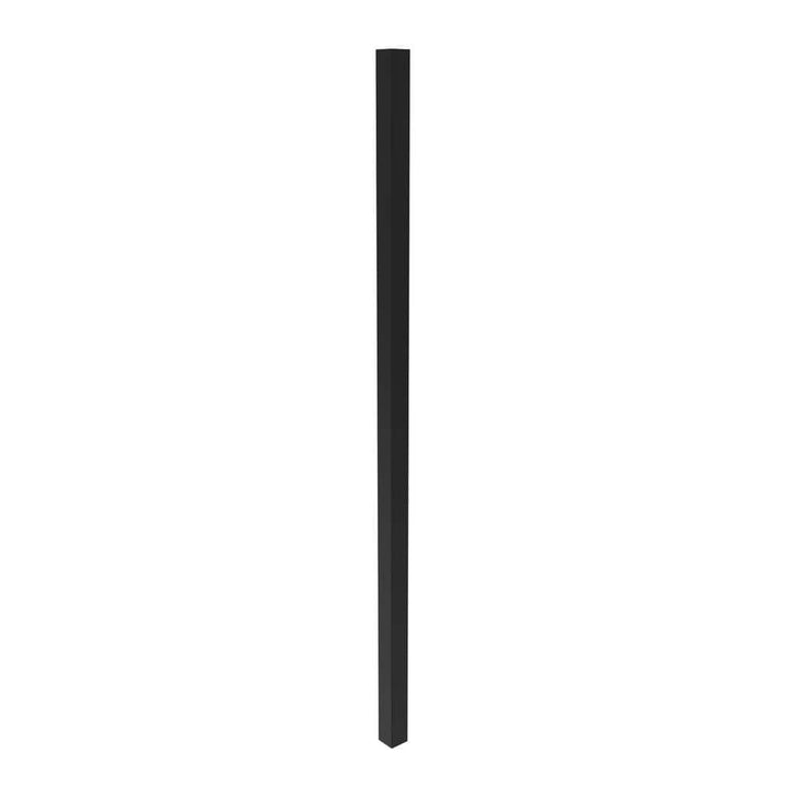 FORTRESS A2 2.5-in x 2.5-in x 6.5-ft Gloss Black Aluminum  Flat Top and Bottom Design End Post for Pool Application